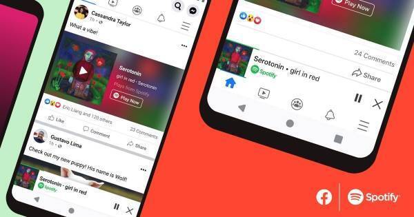 Spotify、Facebookアプリ上のミニプレイヤーで再生可能に