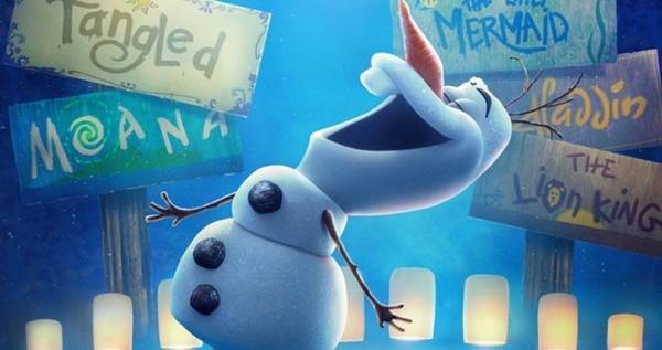『アナ雪』オラフがディズニーの名作を再現　『オラフが贈る物語』予告編公開