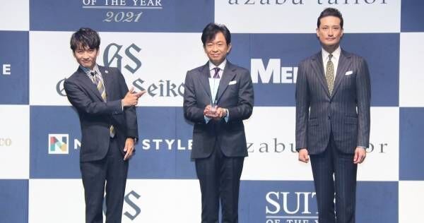 TOKIO、「SUITS OF THE YEAR」受賞　スーツ姿で授賞式に登場「本当に光栄」