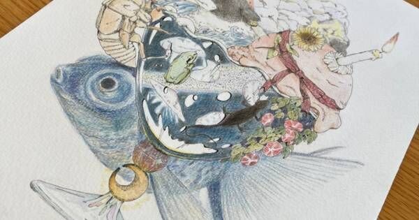 山本美月“画伯”、色鉛筆で描いた作品を投稿「私の夏の想い出たち」