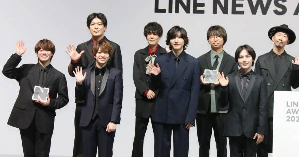 なにわ男子「LINEスタンプになりたい」 LINE NEWS AWARDS表彰式で願望を告白