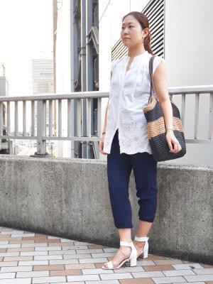 【おしゃれびとスナップ #７】レースが効いた夏の爽やかコーデ