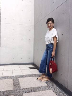 １足で大人の余裕感。GUフットベッドサンダルできれい目カジュアルコーデ