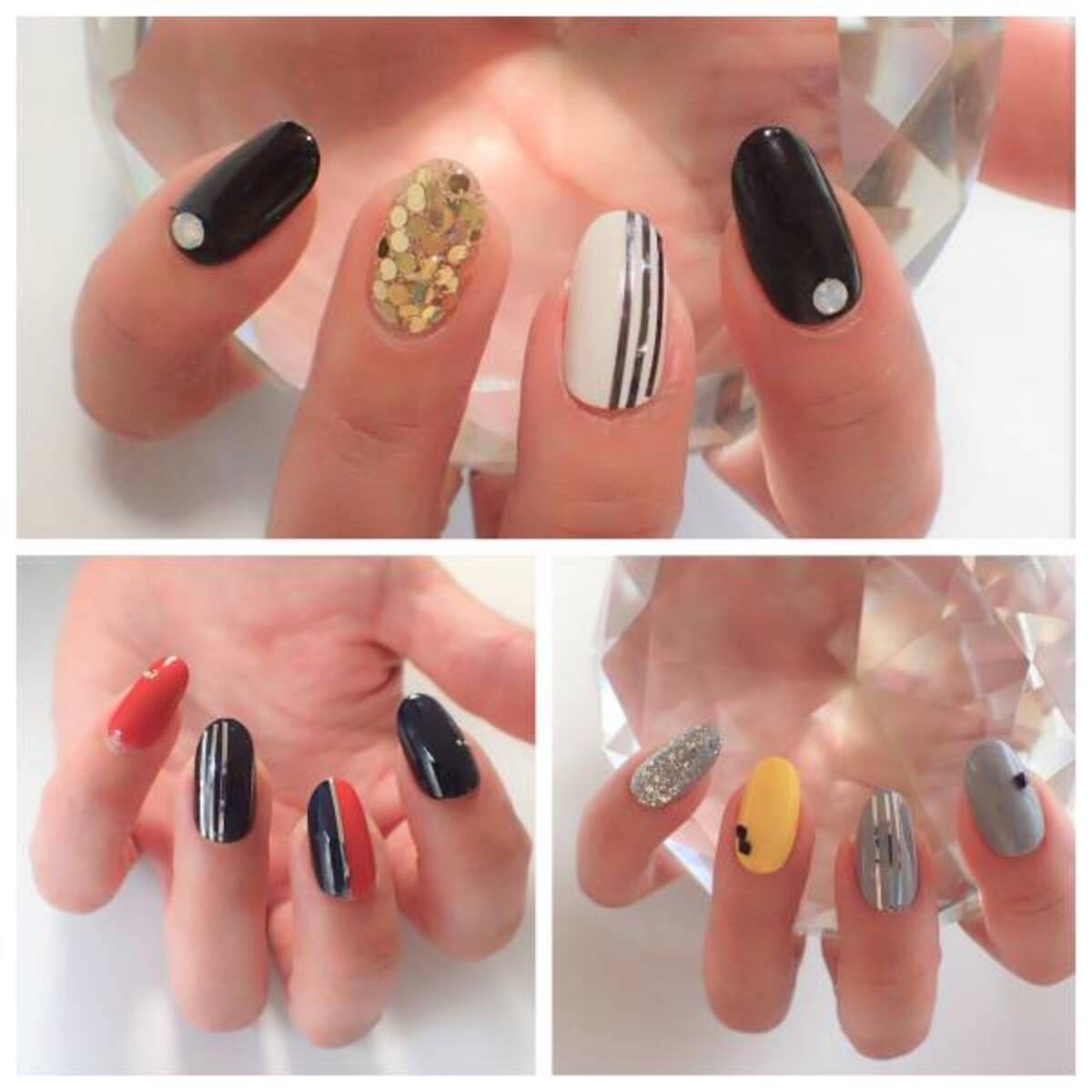 スポーティーミックスネイルの簡単なやり方 マニキュアでセルフネイル ウーマンエキサイト 1 3