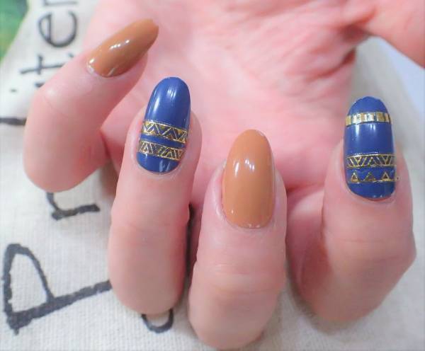 秋ネイルに使える100均ネイルカラー５色とデザイン【マニキュアでセルフネイル】