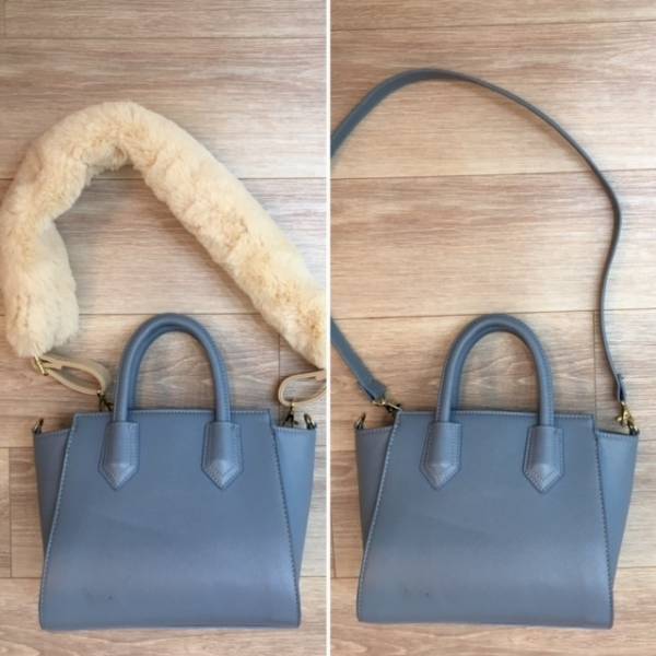 １本で秋を先取り。GUフェイクファーバッグストラップが使える