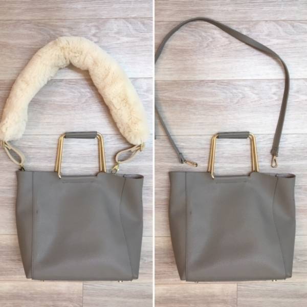 １本で秋を先取り。GUフェイクファーバッグストラップが使える