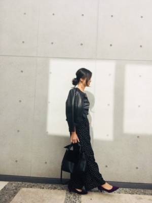 GUのドット柄パンツが春に活躍！　甘めだけど大人っぽく着られます