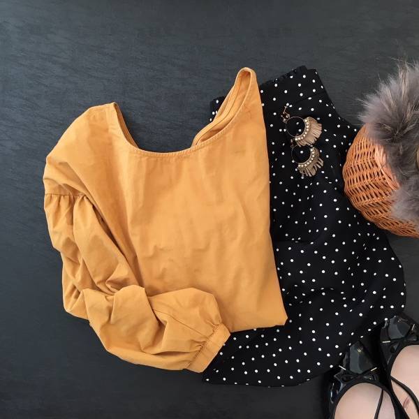 GUのドット柄パンツが春に活躍！　甘めだけど大人っぽく着られます