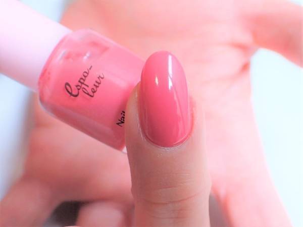 ピンク×ブラックでつくる大人春ネイル【マニキュアでセルフネイル】