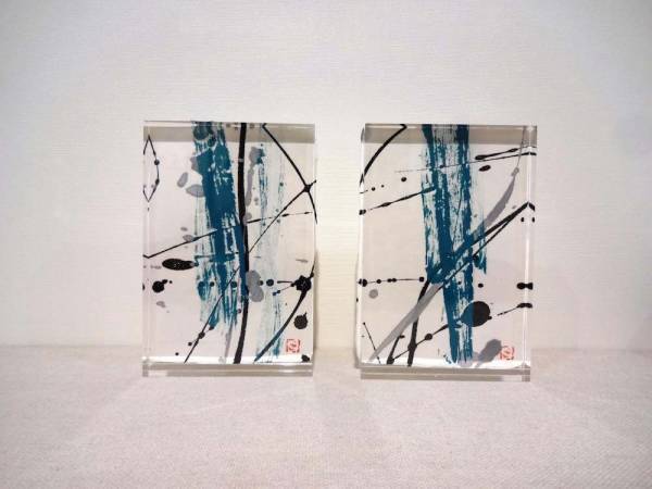 銀座のギャラリー上田で「墨アート展」が開催中