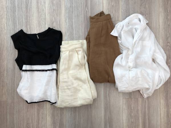 ZARAのリネンジャケットが優秀。１枚あれば上品に羽織れます