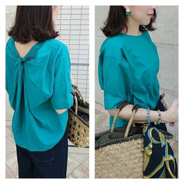 大人の肌をくすませず、明るく見せるグリーンが主役の初夏コーデ