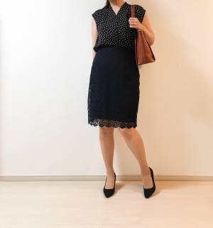 UNIQLOのレーススカートが大活躍。きれいめもカジュアルも叶います