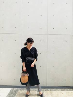 GUのグレーレギンスがおすすめ。１枚あれば旬の足元になります