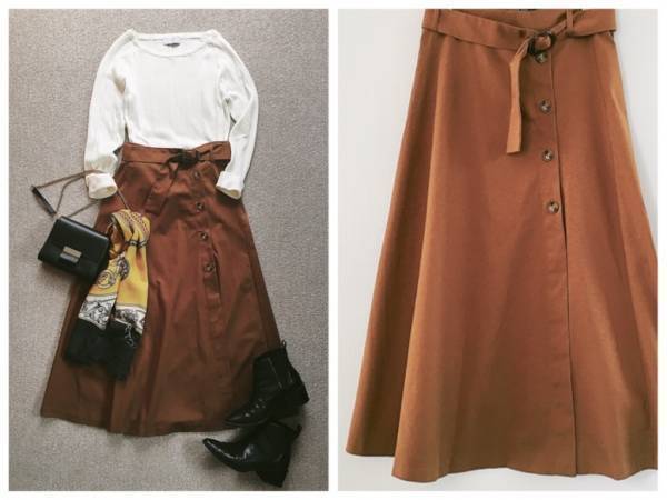 ZARAのロングスカートを買いました。秋に大活躍する色・素材が魅力です