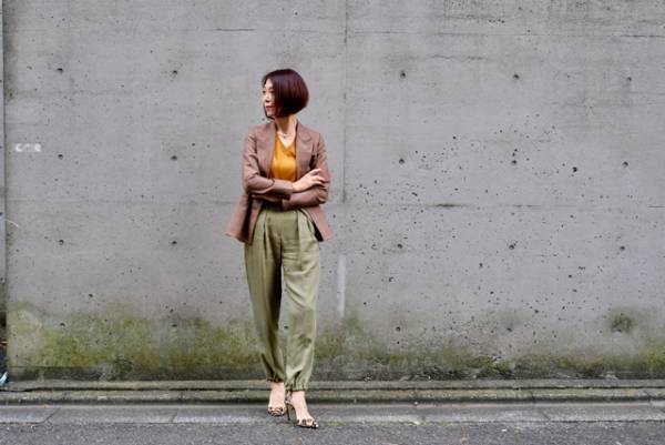 柄物×柄物は「秋色トーン」でまとめるとおしゃれになる