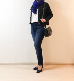 UNIQLOのデニムジャケットが優秀。どんなボトムスとも好相性です