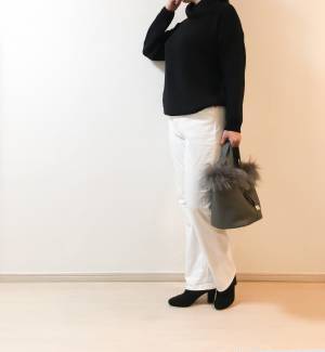 UNIQLOのハイライズストレートアンクルジーンズが優秀。脚長に見せられます