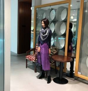 パープルは難しい？　実は定番色に馴染みます