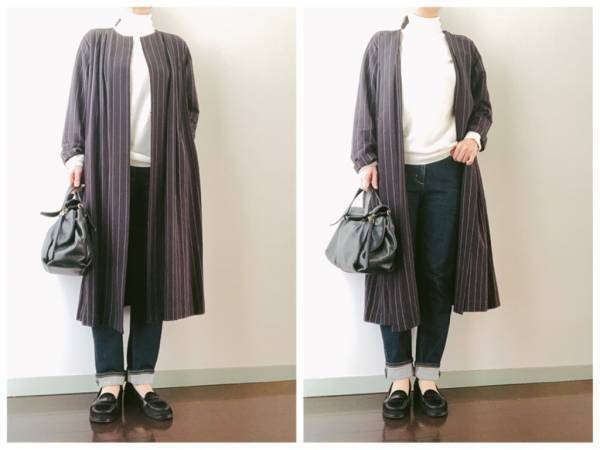 無印良品のタートルニット2990円が買い！　ノーカラーコートとの相性最高