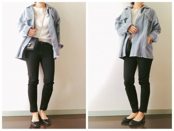 ZARAのコーデュロイジャケットが今旬！　くすみブルーでパリジェンヌ風