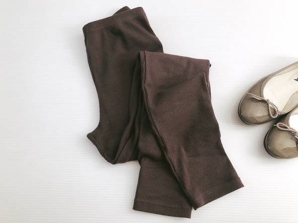 無印良品のリブレギンス990円を指名買い！　レイヤードで大人の冬コーデ