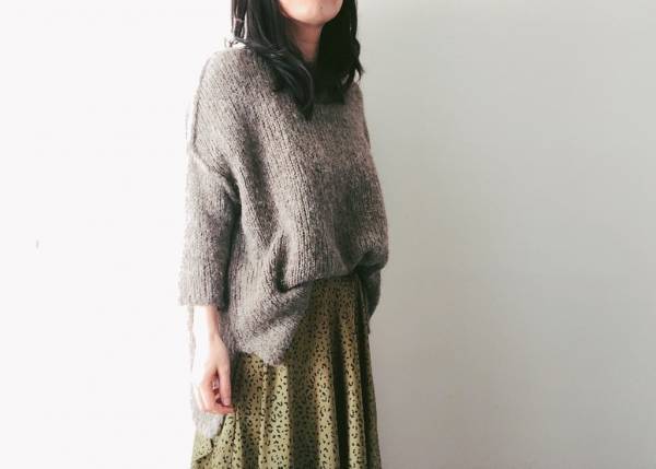 無印良品のリブレギンス990円を指名買い！　レイヤードで大人の冬コーデ