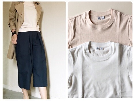 Uniqlo UのTシャツが大人上品。１枚でこなれ感が叶います