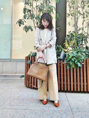 リネンジャケットのコーディネート。１枚あると万能です