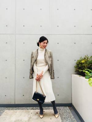 初詣コーデは「白で品良く」まとめるのがおすすめ