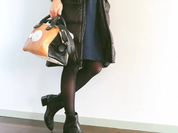 ダウンで着痩せするコツは「ニット」の選び方にあった！