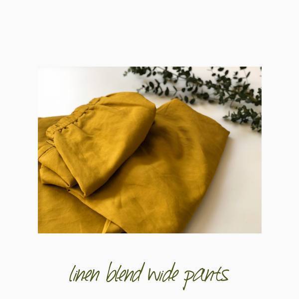 GUリネンワイドパンツは買って大正解！　華やか色がおすすめです