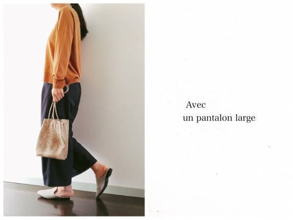 ZARAのベーシックニットは、トレンド小物投入で鮮度アップがカギ