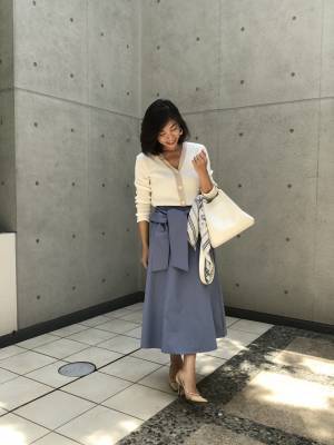 GUウエストタイスカートは、1990円なのに穿き心地抜群＆大人上品コーデが叶う！