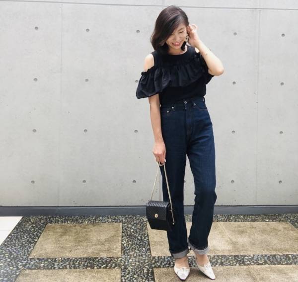 しまむらの980円オープンショルダートップスが優秀！　大人上品にスタイルアップ