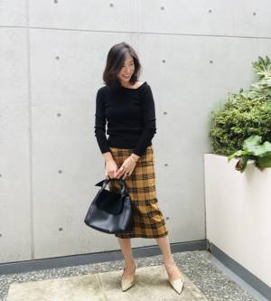 GUアシンメトリーニット1490円は、大人上品コーデの必需品