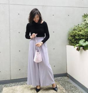 GUアシンメトリーニット1490円は、大人上品コーデの必需品