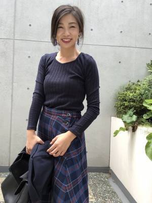 GUチェックフレアスカート1990円が買い！　秋配色で一気にトレンド感