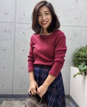 GUチェックフレアスカート1990円が買い！　秋配色で一気にトレンド感