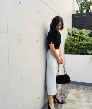 GUフレアニットミディスカート1990円は、今秋のマストアイテム！