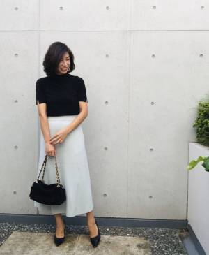 GUフレアニットミディスカート1990円は、今秋のマストアイテム！