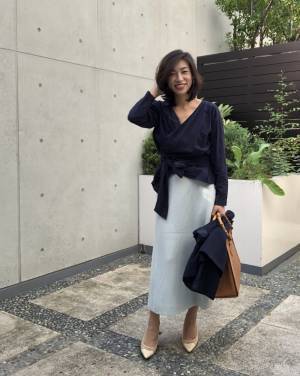 GUフレアニットミディスカート1990円は、今秋のマストアイテム！