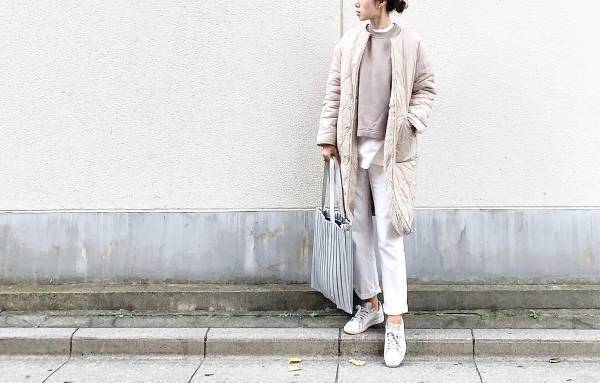 GUのロングスリーブT1490円でレイヤードコーデ。簡単２テクでこなれ感アップ！