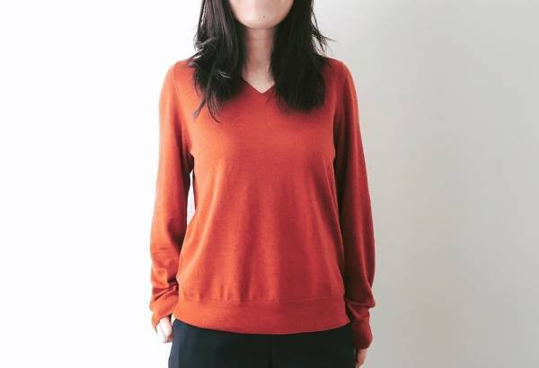 2020年、無印良品の上品セーターを指名買い！　きれい色で楽しむ初詣コーデ