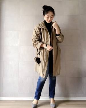 今買って春まで着られる！　UNIQLOモッズコートで大人カジュアルコーデ