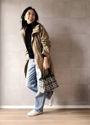 今買って春まで着られる！　UNIQLOモッズコートで大人カジュアルコーデ