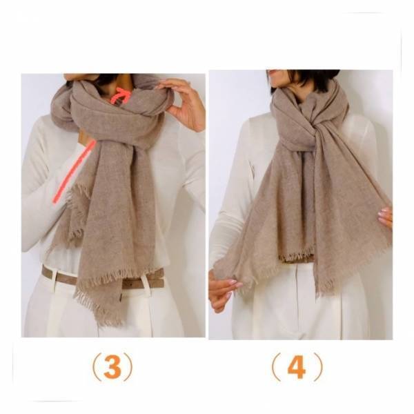 背が３センチ高く見えるストールの巻き方２選