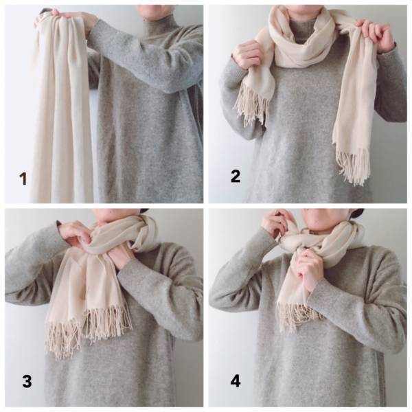 無印良品のカシミヤストールは冬の必需品。旬な巻き方も紹介します