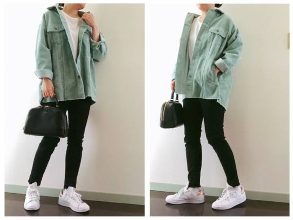 ZARAのグリーンジャケットU3000！　１点投入で旬の大人コーデに